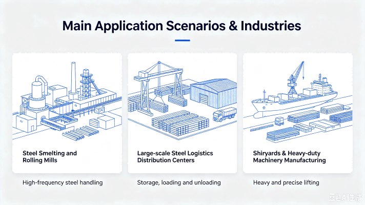 VIII.Main Application Scenarios and Industries of Electromagnet Crane