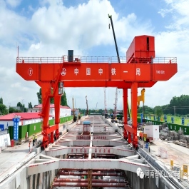  100-ton gantry crane at Guangfo Ring Line project site