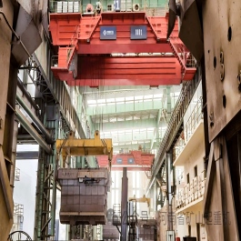 Henan Mine Crane 100t intelligent crane in 6 million ton factory project
