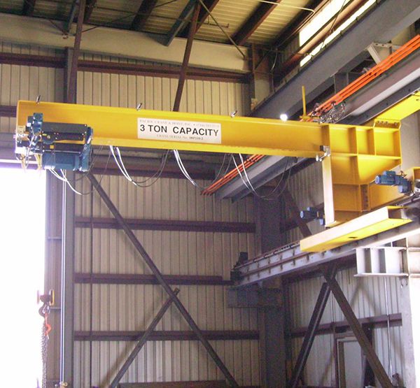 Wall travelling jib crane