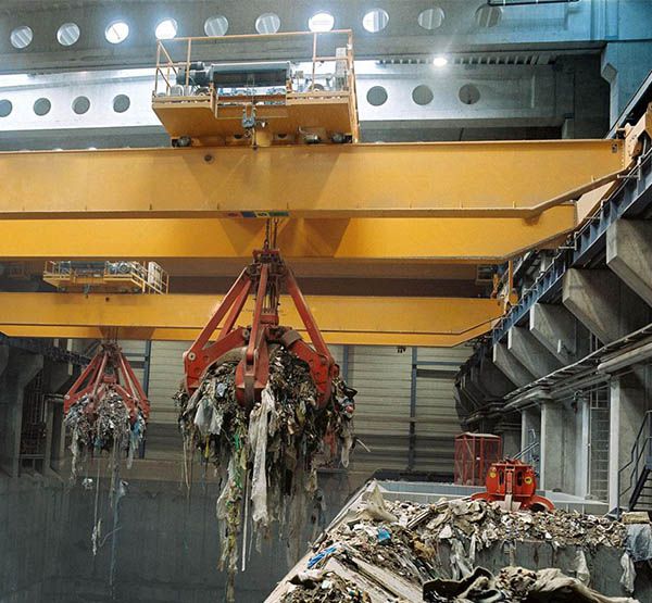 Waste to engery plant overhead crane